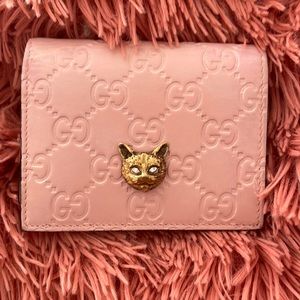 Authentic Pink Gucci Cardholder/Wallet
